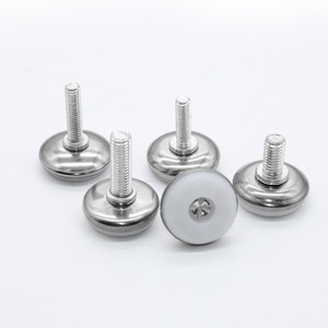 Patas Redondas Ajustables de Acero Inoxidable para Muebles - Diseño Moderno y Sencillo para Gabinetes y Sillas - Product Image 2