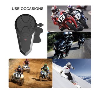 קסדת אופנוע אוזניות בלוטות' BT-S3 1000M מערכת תקשורת אינטרקום בלוטות' לסקי/אופניים עד 3 רוכבים - Product Image 3