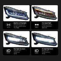 2008-2012 8th Gen for Honda Accord G8 Modified Headlight Assembly, Wing Style LED DRL, Sequential Turn Signal, 12V 30W