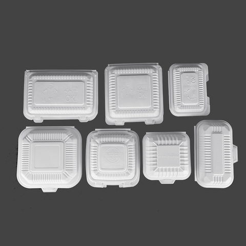 Corn Starch Based Biodegradable Tableware China Prep Meal Containers 5 Compartment Lunch Box Disposable