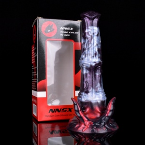 NNSX Dildo de Dragón de Fantasía, Dildo con Nudo Animal, Dildo de Pene de Caballo para Estimulación Vaginal, Clítoris, Anal, Juguetes Anales de Silicona con Forma de Pene de Perro - Product Image 6