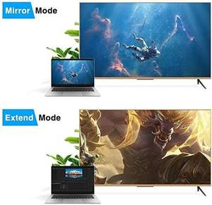 Adaptateur SYONG portable DisplayPort vers HDMI 4K plaqué or, convertisseur d'écran unidirectionnel DisplayPort <span class=keywords><strong>PC</strong></span> vers HDMI, mâle vers femelle - Product Image 6