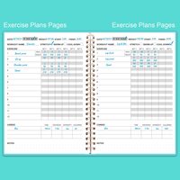Planificateur de remise en forme pour femmes et hommes, carnet de suivi d'entraînement A5, journal d'entraînement pour suivre la perte de poids, la musculation en salle de sport