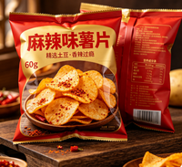 Keripik Kentang Rasa Sesuai Pesanan OEM Produsen OEM Camilan Goreng Tekstur Renyah