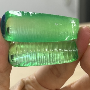 Wholesale Synthetic Uncut <b>Material</b> 78# Green Synthetic Corundum Rough - Product Image 3