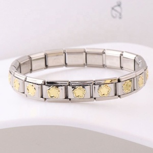 Customizable Italian Butterfly <b>Charm</b> Bracelet for Women Geometric Stainless Steel Jewelry From Factory - Product Image 3