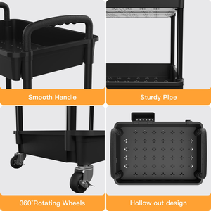 <b>Slim</b> Rolling <b>Storage</b> Cart with Wheels ExpandableNarrow Space Organizer Adjustable Utility Rack for Kitchen Bathroom Laundry Room - Product Image 3