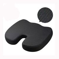 Cale de chaise de bureau de siège de voiture en mousse à mémoire de forme avec couvercle amovible queue os taille oreiller soulagement de la douleur coussin dorsal techniques tissées