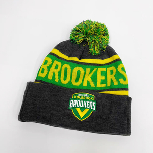 Custom Jacquard Embroidery Knitted Hat World Sports Events Rugby Football Team Supporter Hats Soccer Club Cup Fan <strong>Pom</strong> <strong>Pom</strong> <strong>Beanie</strong> - Product Image 6
