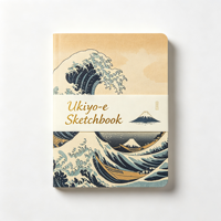 Skizzenbuch A5 mit individuellem Logo, Hardcover, Blanko-Seiten, flach liegend, 120 g/m² dickes Papier, Künstler-Zeichenbuch, personalisiert, Großhandel