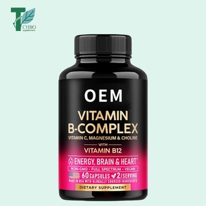 Cápsulas de Complejo Vitamínico B de Marca Privada OEM, Contienen <span class=keywords><strong>B2</strong></span>, <span class=keywords><strong>B12</strong></span>, B1, B3, B5, B6, B7, B8, B9, Apoya la Energía y la Función Cerebral - Product Image 1