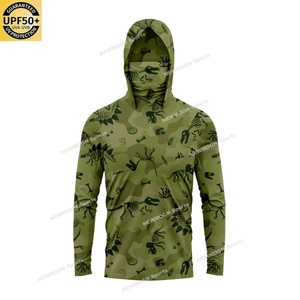 เสื้อตกปลาแห้งเร็ว UPF 50+ แบบสั่งทำขายส่ง แขนยาว พิมพ์ลายแบบ Sublimation ป้องกันรังสียูวี UPF 50+ - Product Image 5