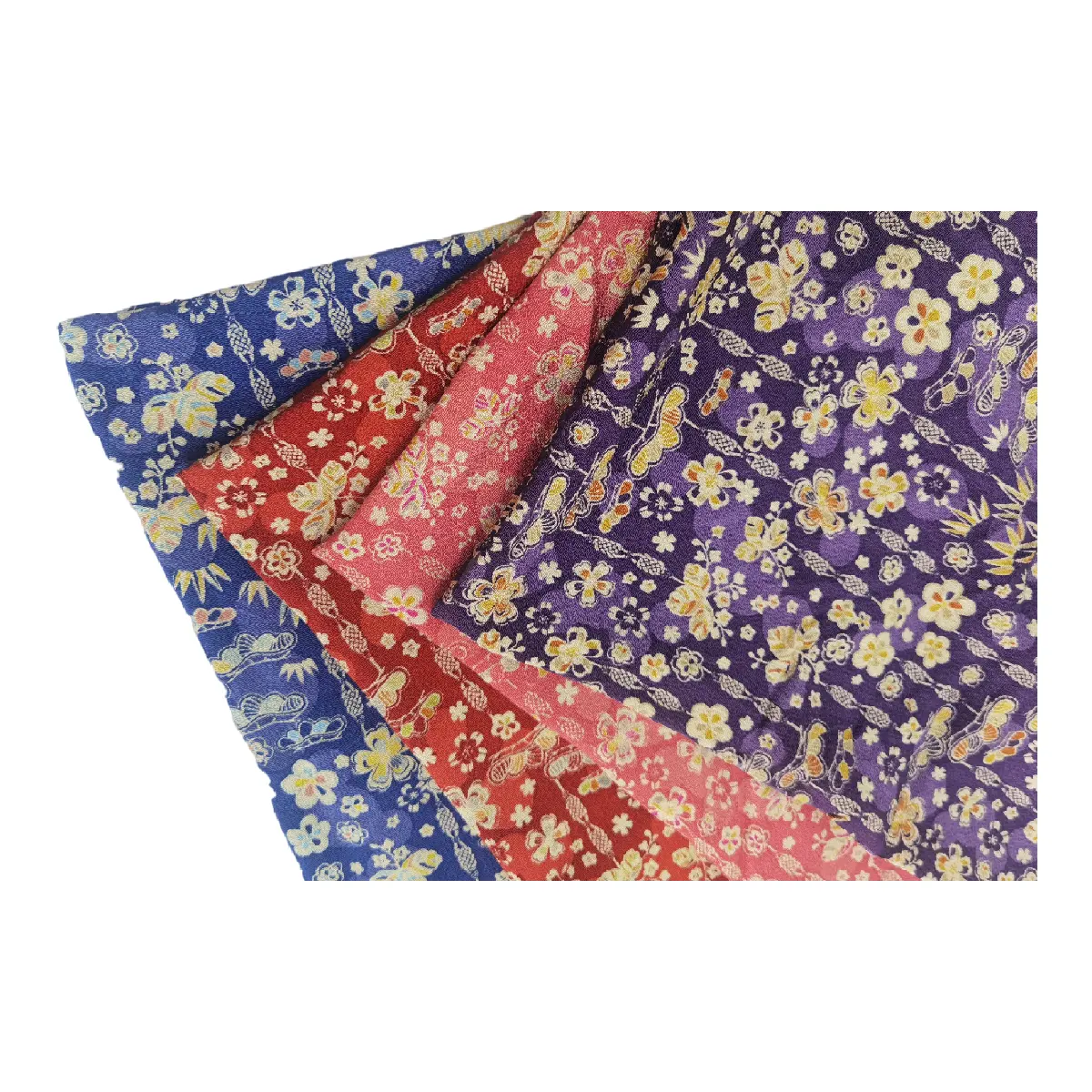Wholesale Price 90cm 7 Patterns Japanese Rayon Polyester Crepe Printed Patchwork Fabric for Japan Toys and Bags