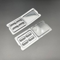 Vente en gros Boîte d'emballage jetable en plastique PET transparent pour 4 gélules, pilules et préservatifs