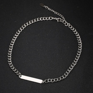 Collar con Colgante de Barra Lisa de Diseño Sencillo, Superventas, con Logotipo Personalizado, Collar con Colgante de Acero Inoxidable - Product Image 4