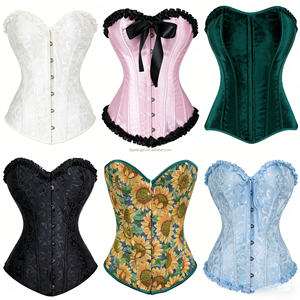 Elegante Diseño de <span class=keywords><strong>Damasco</strong></span> Blanco y Sin Tirantes, Romántico Satén Rosa y Detalle de Lazo Negro, Lujoso Terciopelo Esmeralda y Estructurado - Product Image 1