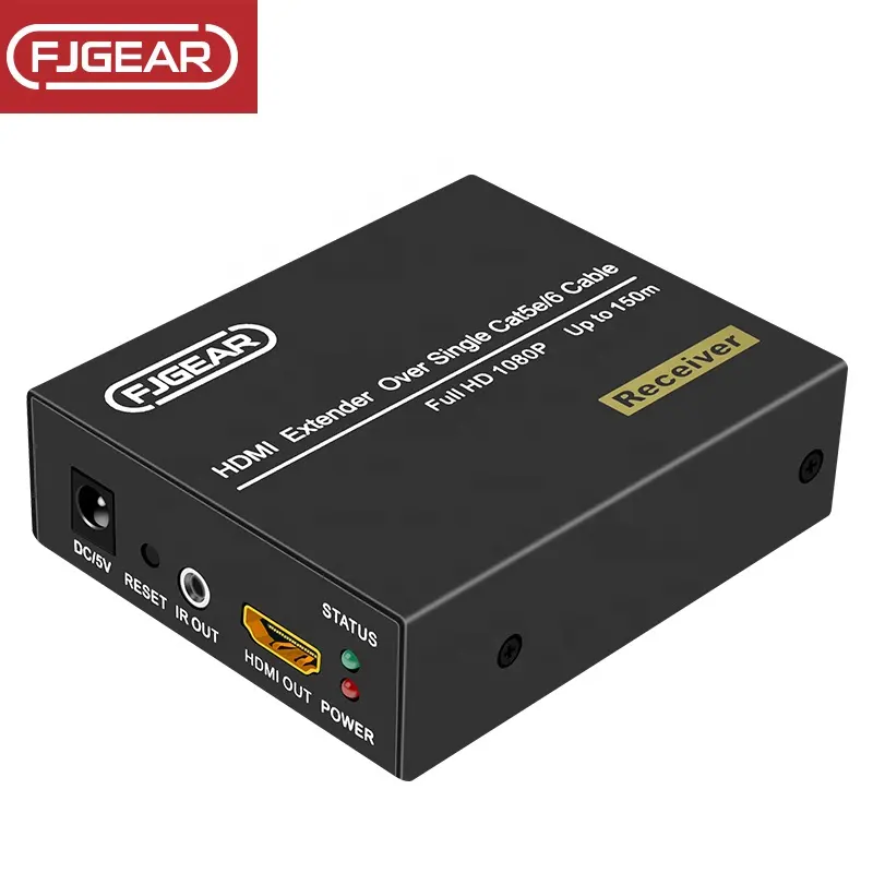 Fjgear Oem/Odm durevole 1080P Hdmi a Lan Super Extender 150M Cat6 a Hdmi Utp con ingresso 5V