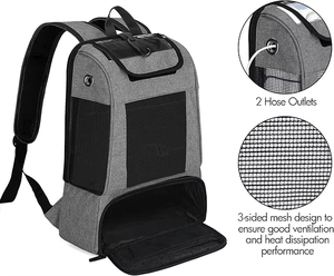 Mochila Unisex Portátil de Malla Gris, Paneles de Poliéster Impermeables, con Cordón, Transpirable, para Viajes, Capacidad de 20-35L - Product Image 6
