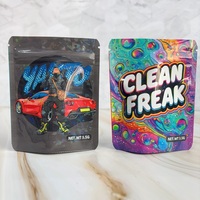 Échantillon Gratuit – Sachets Mylar Holographiques Ziplock Autoportants de 3,5g, Qualité Alimentaire, Anti-Odeur, Imprimés Personnalisés, avec Boîte en Papier Recyclable