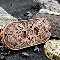 Jouets de fidget uniques en forme de dés à roulette creux en or, dés en métal RPG DND pour les jeux de table RPG DND