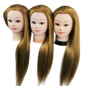 Cabeza de Maniquí con Cabello Sintético para Tejer Pelucas, Cosmetología, Estilismo, Peluquería, Moda, Salón, 20 Pulgadas, Unisex - Product Image 4