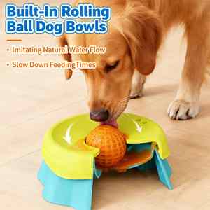 Bol à alimentation lente pour chat et chien, en silicone liquide antidérapant, étanche IPX8, design élégant pour une utilisation en intérieur, en extérieur et en voyage - Product Image 2