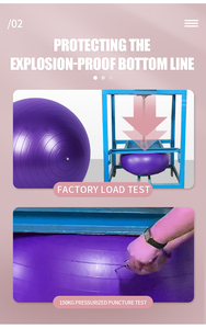 ลูกบอลโยคะ ProCircle สีม่วง ทำจาก PVC คุณภาพสูง เป็นมิตรกับสิ่งแวดล้อม เหมาะสำหรับออกกำลังกาย พิลาทิส และฟิตเนส - Product Image 4