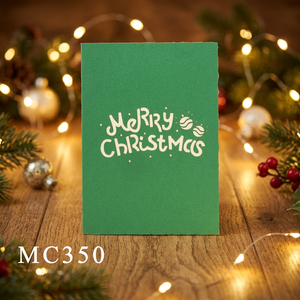 Merry Christmas Pop Card 3D Custom Design Handmade Paper Cutting Vietnam Handicraft Holiday <b>Gift</b> Best Choice Letters Souvenir - Product Image 5