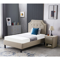 Lit de rangement écologique de haute qualité au design épuré, taille double, avec cadre en bois, mobilier de chambre pour hôtels en promotion