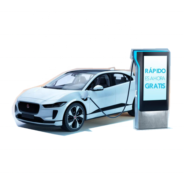 75 Inch Floor Standing LCD Display EV Charging Station DC Fast Chargers with a Ddual Advertising Display