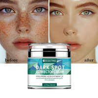 Crème Correctrice Anti-Taches au Collagène de Haute Qualité, Acide Hyaluronique, Végétalienne, Bio, Antioxydants, Éclaircissante et Hydratante pour Tous Types de Peau