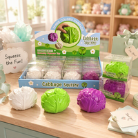 Jouet Squishy en forme de chou TPR, bloc de construction, jouet anti-stress souple à presser, idéal pour les cadeaux