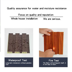 防水屋外装飾Wpc壁クラッディングパネル溝外装木材プラスチック複合材PVCスラットインテリアボード - Product Image 6