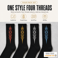 Chaussettes de créateur Academy Supply, logo personnalisé brodé, chaussettes de sport décontractées pour les passionnés de sport, style streetwear et skate.