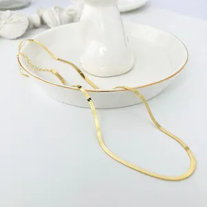 2024 klassisch großhandel 925er sterling-silber mode feiner schmuck 18k gold plattiert schlangenkette halskette für frauen