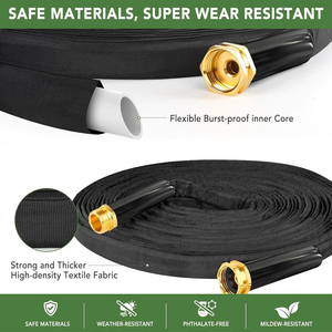 Manguera de Jardín Plana Flexible Anti-Fugas al por Mayor de Fábrica, Expandible con Boquilla de 3/4'', Ligera, Anti-Abrasión y Rebobinable - Product Image 2
