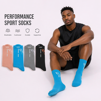 Chaussettes de sport pour jeunes, couleur tendance, séchage rapide, tricotées de haute qualité, rayées, antidérapantes, écologiques