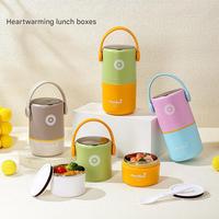 Lonchera Aislada de Acero Inoxidable 304, Lonchera Bento Portátil de Doble Nivel a Prueba de Fugas, para Regalos Corporativos y Productos Promocionales