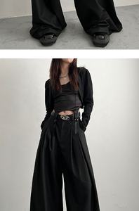 Nuovi <span class=keywords><strong>pantaloni</strong></span> larghi Casual larghi pendono <span class=keywords><strong>pantaloni</strong></span> Casual estivi <span class=keywords><strong>pantaloni</strong></span> eleganti da donna a vita alta - Product Image 4