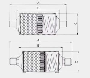 EK-084S 1/2 "焊接过滤干燥器制冷剂液体管线过滤干燥器，保修不可用 - Product Image 5