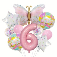 Nouvel ensemble de ballons élégants en aluminium en forme de papillon pour fête d'anniversaire d'enfants, fête des Mères, remise de diplôme, décoration de beignets, photo
