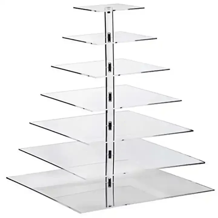 Acrylic storage rack with compartments, transparent acrylic dessert storage rack, unique and personalized design