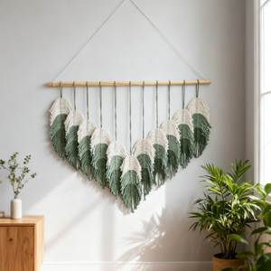 <span class=keywords><strong>Tapiz</strong></span> de Pared de Macramé con Diseño de Corazón Estilo Marroquí, <span class=keywords><strong>Tapiz</strong></span> Bohemio Colorido con Borlas para Cafeterías, Restaurantes, Regalos - Product Image 2