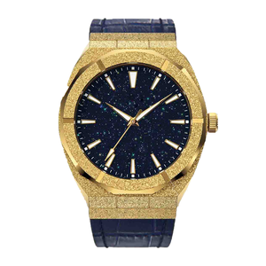 Montre homme en acier inoxydable avec logo personnalisé, étanche 5 BAR, style rétro sportif, modèle <span class=keywords><strong>Paul</strong></span>, style riche, cadran givré avec bracelet en cuir - Product Image 2
