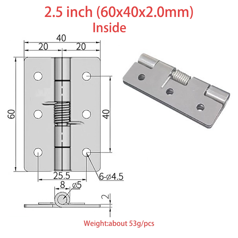 Intérieur-2,5 pouces (épaisseur 2.0mm)