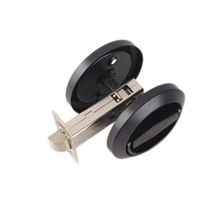 Kunci Pintu Tersembunyi Stainless Steel Hitam Bulat Deadbolt Tersembunyi Kunci Pintu Depan Kunci Pintu Lipat Gagang Pintu Lipat Tanpa Kunci - Product Image 4