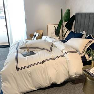 Set di piumoni da 300T di lusso all'ingrosso con lenzuola bianche da letto King Queen - Product Image 6