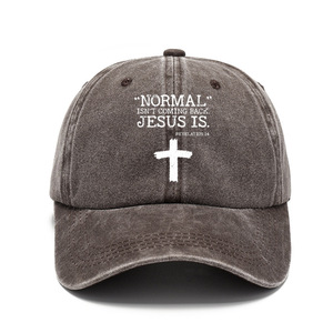 Normale Ins 'T Coming Back Jezus Is Grappige Christelijke Baseballpet Vader Hoed Verstelbare Vintage Voor Dames Mannen Unisex <span class=keywords><strong>Trucker</strong></span> Hoeden - Product Image 2