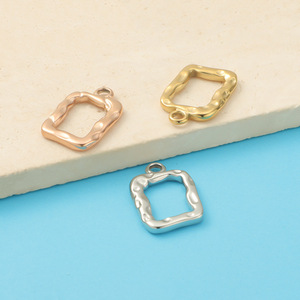 Steel Rectangle Concave Pendants Charms Diy Necklace <strong>Jewelry</strong> Making Accessories Findings Wholesale <strong>Supplies</strong> - Product Image 2