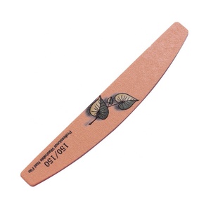 Tùy Chỉnh In Logo Nail Tập Tin 100/120/180/240 Nửa Mặt Trăng Hoa Nail Buffer <span class=keywords><strong>Zebra</strong></span> Nail Art Tập Tin - Product Image 4